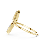 Designer Leaf Diamond Ring | Marquise Botanical Fashion Ring.