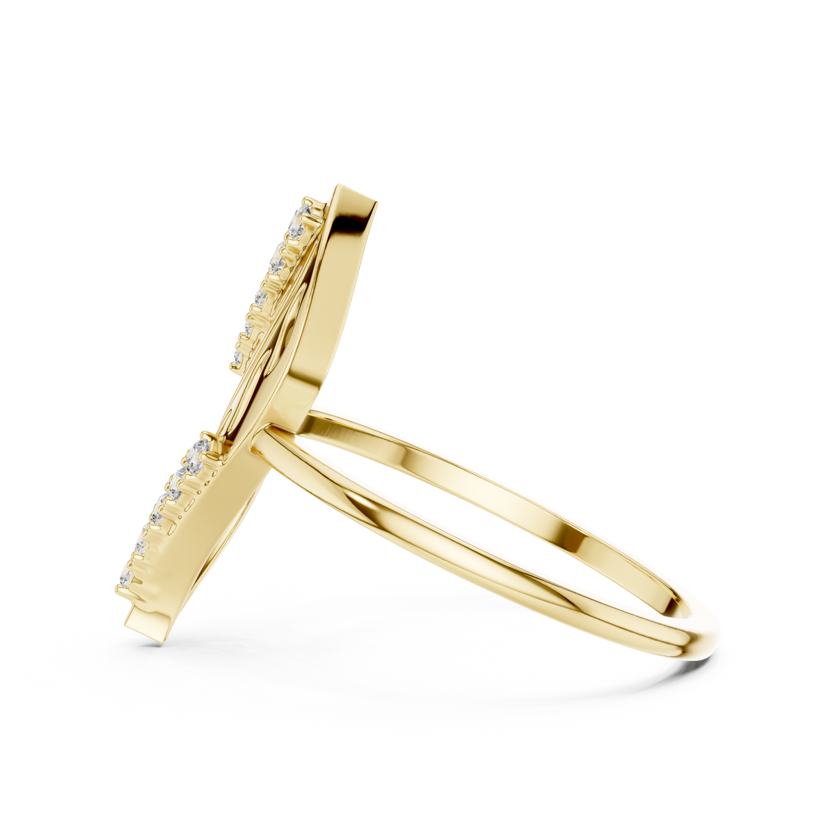 Designer Leaf Diamond Ring | Marquise Botanical Fashion Ring.