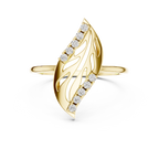 Designer Leaf Diamond Ring | Marquise Botanical Fashion Ring.