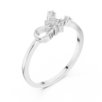 Nature Inspired Flower Diamond Ring | Delicate Floral Statement Ring.