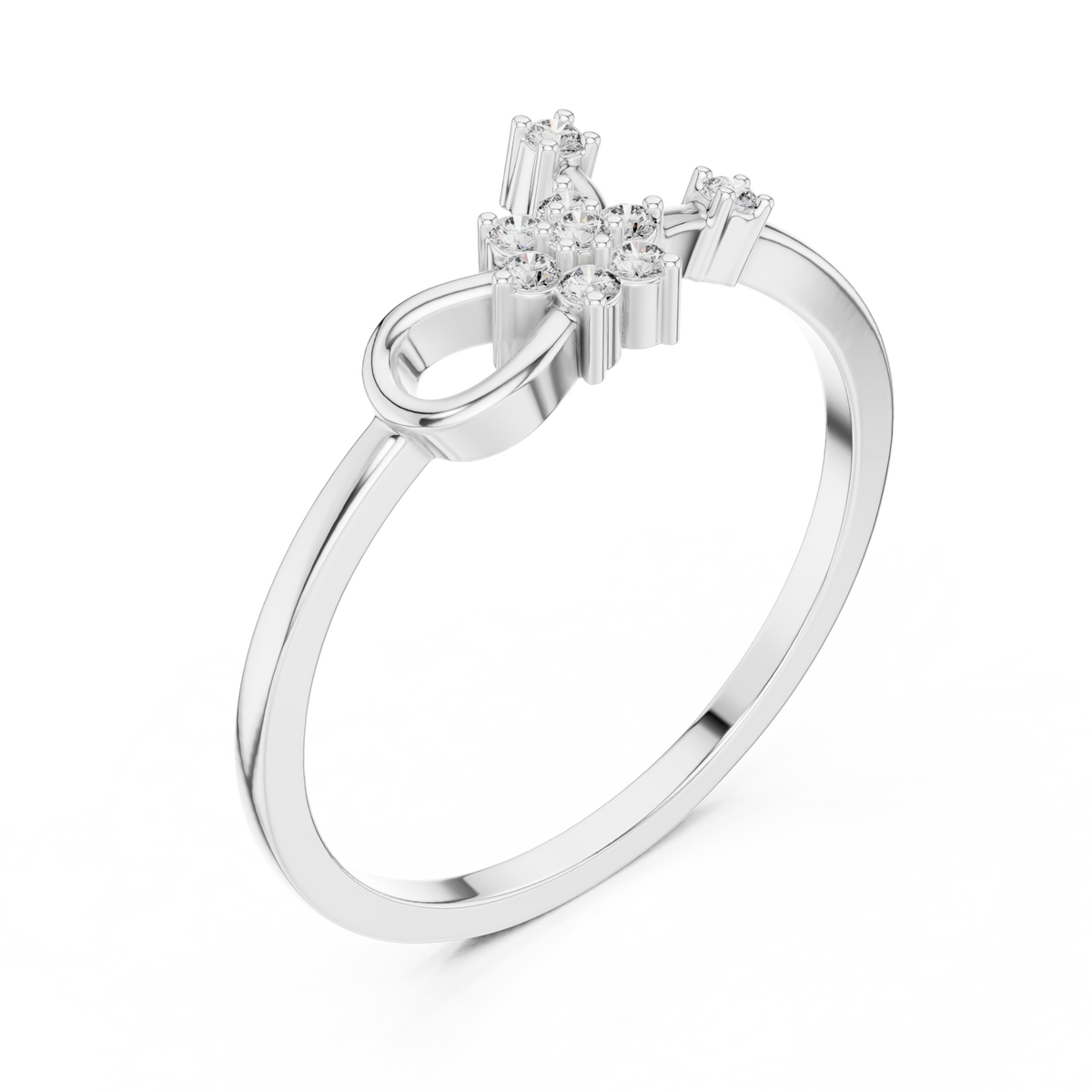 Nature Inspired Flower Diamond Ring | Delicate Floral Statement Ring.