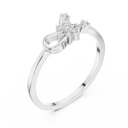 Nature Inspired Flower Diamond Ring | Delicate Floral Statement Ring.