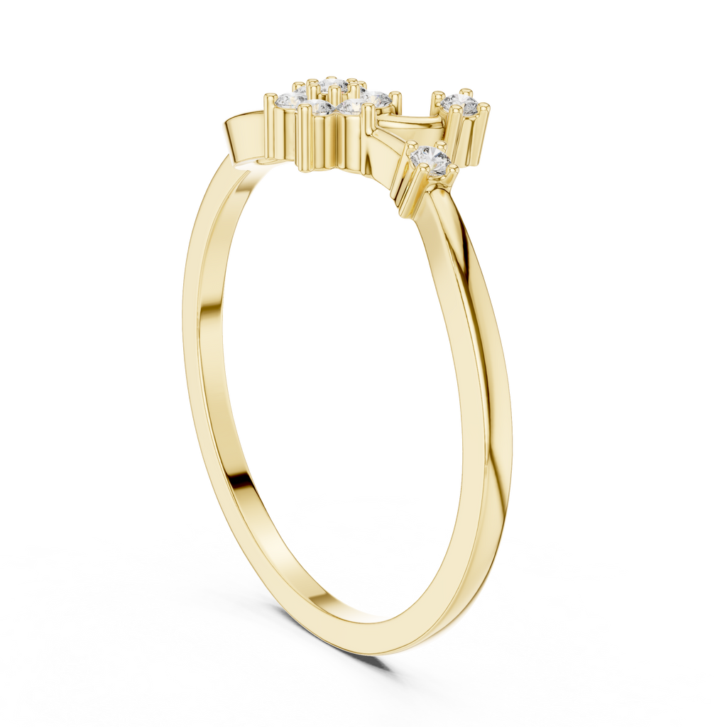Nature Inspired Flower Diamond Ring | Delicate Floral Statement Ring.