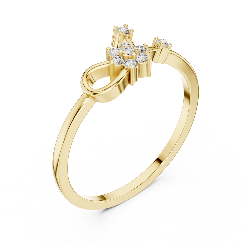 Nature Inspired Flower Diamond Ring | Delicate Floral Statement Ring.