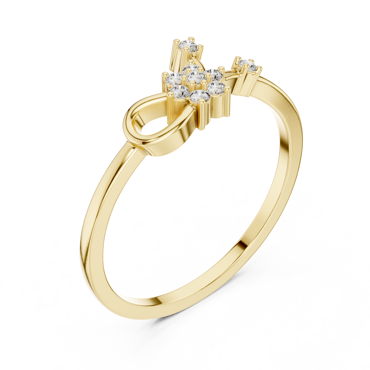 Nature Inspired Flower Diamond Ring | Delicate Floral Statement Ring.