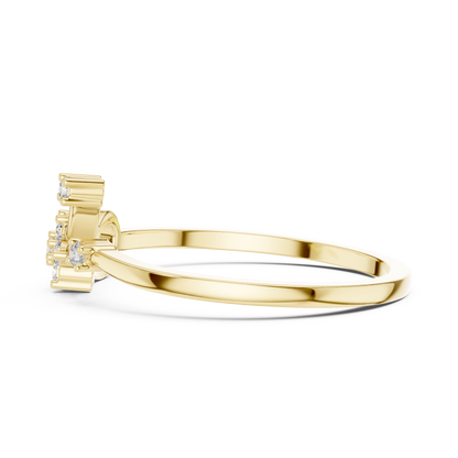 Nature Inspired Flower Diamond Ring | Delicate Floral Statement Ring.