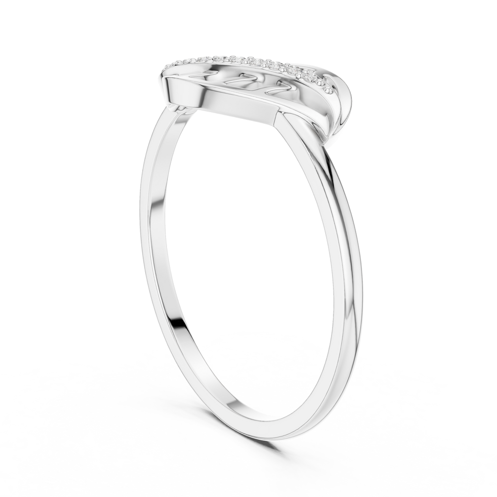 Diamond Nature Ring for Women, Open Leaf Vine Design, Stylish Statement Jewelry