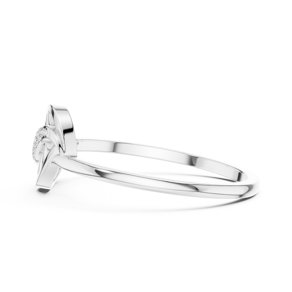 Diamond Nature Ring for Women, Open Leaf Vine Design, Stylish Statement Jewelry