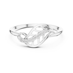 Diamond Nature Ring for Women, Open Leaf Vine Design, Stylish Statement Jewelry