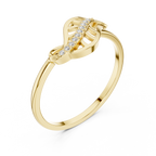 Diamond Nature Ring for Women, Open Leaf Vine Design, Stylish Statement Jewelry