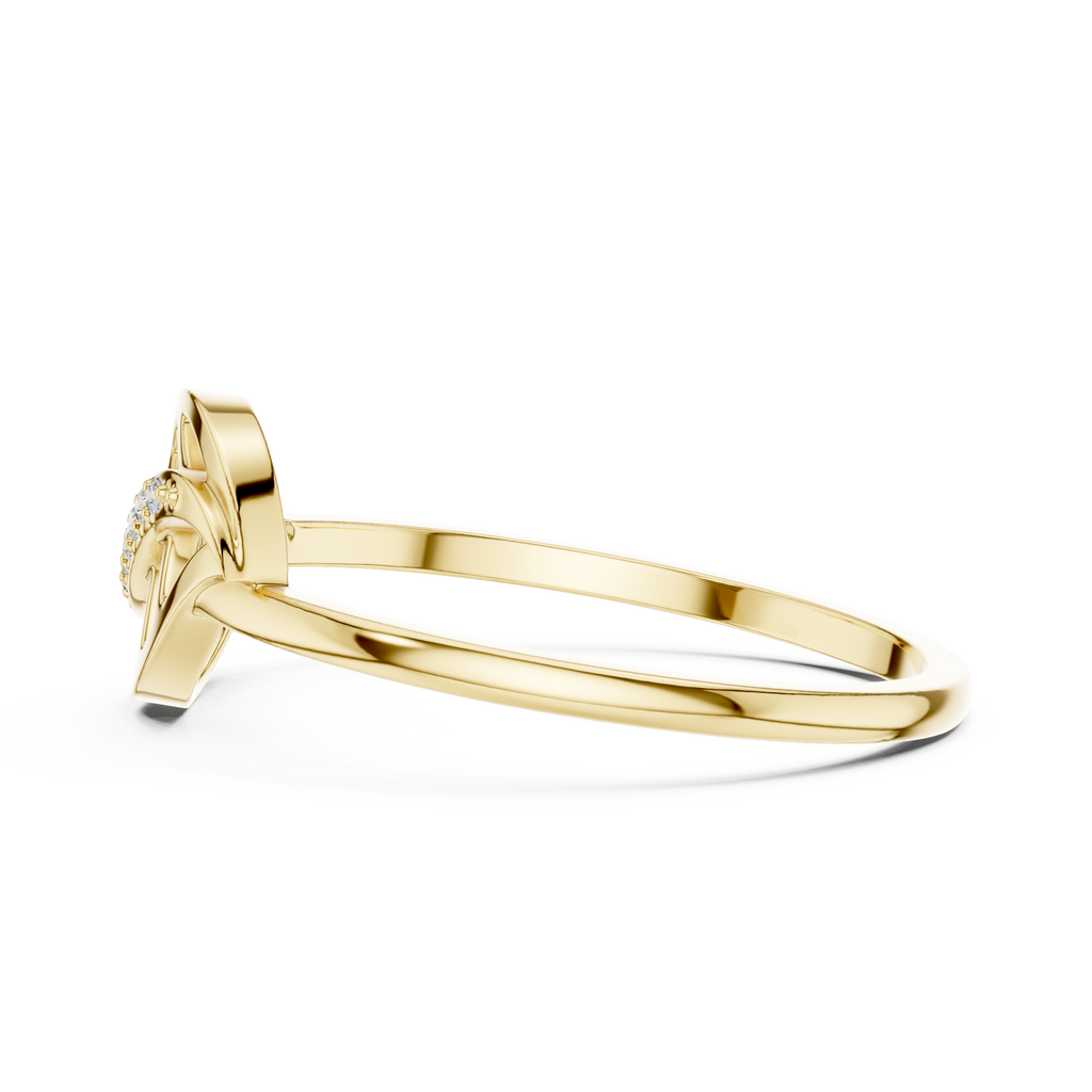 Diamond Nature Ring for Women, Open Leaf Vine Design, Stylish Statement Jewelry
