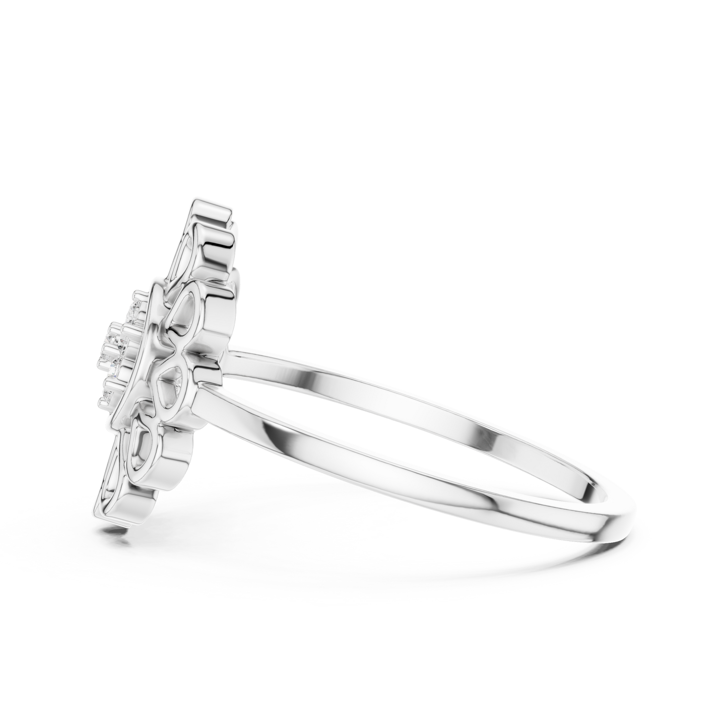 Round Floral Diamond Ring | Vintage Inspired Flower Design | Everyday Luxury Jewelry