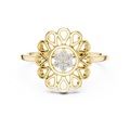 Round Floral Diamond Ring | Vintage Inspired Flower Design | Everyday Luxury Jewelry