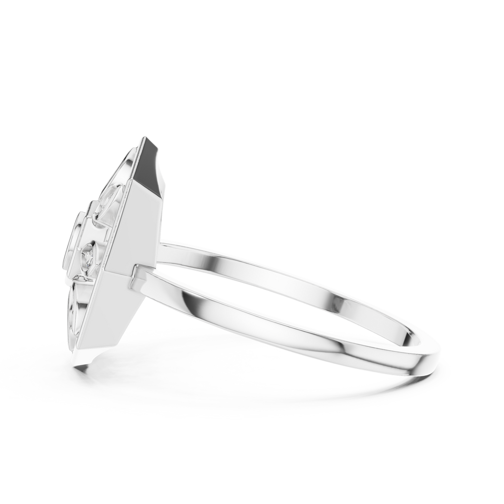 Delicate Flower Diamond Ring | Minimalist Women's Fashion Ring.