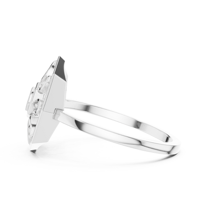Delicate Flower Diamond Ring | Minimalist Women's Fashion Ring.