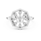 Delicate Flower Diamond Ring | Minimalist Women's Fashion Ring.