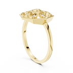Delicate Flower Diamond Ring | Minimalist Women's Fashion Ring.