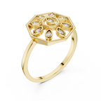 Delicate Flower Diamond Ring | Minimalist Women's Fashion Ring.