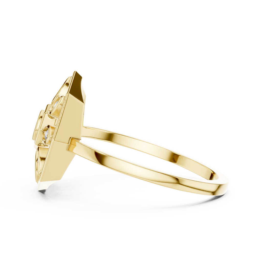 Delicate Flower Diamond Ring | Minimalist Women's Fashion Ring.