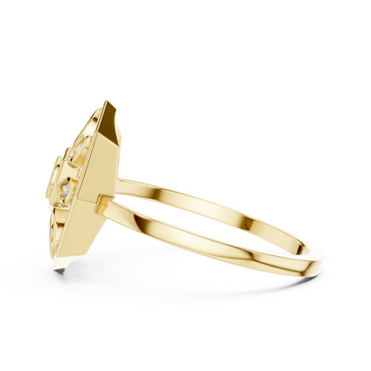 Delicate Flower Diamond Ring | Minimalist Women's Fashion Ring.