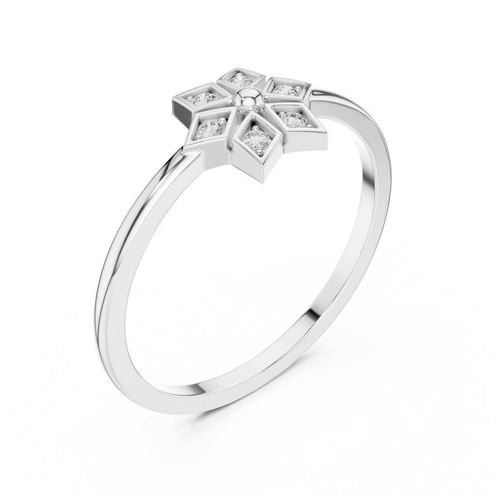 Elegant Diamond Bloom Ring | Floral Motif Fashion Jewelry | Gift for Women