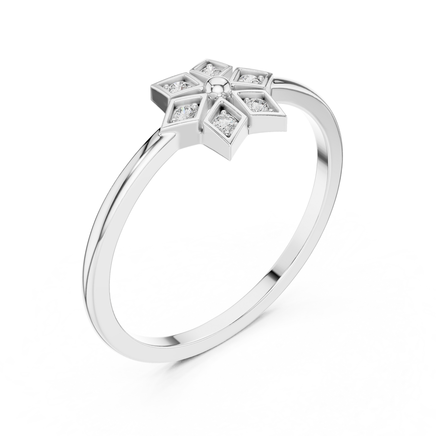 Elegant Diamond Bloom Ring | Floral Motif Fashion Jewelry | Gift for Women