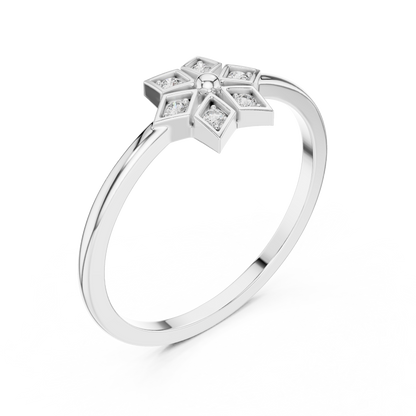 Elegant Diamond Bloom Ring | Floral Motif Fashion Jewelry | Gift for Women