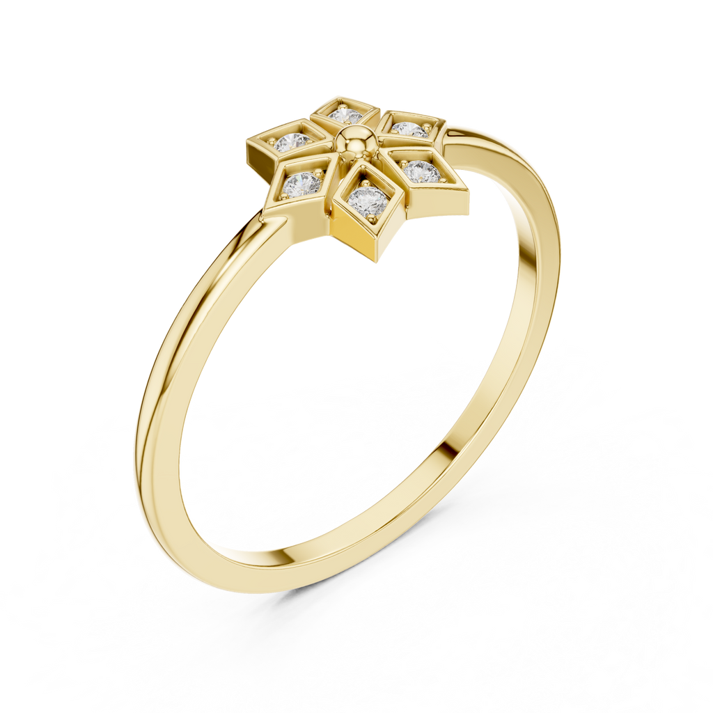 Elegant Diamond Bloom Ring | Floral Motif Fashion Jewelry | Gift for Women