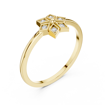 Elegant Diamond Bloom Ring | Floral Motif Fashion Jewelry | Gift for Women