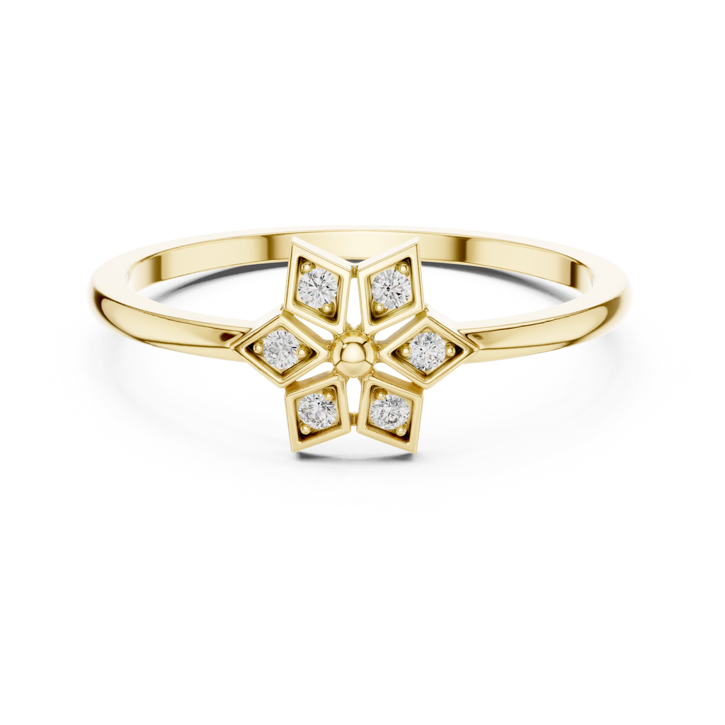 Elegant Diamond Bloom Ring | Floral Motif Fashion Jewelry | Gift for Women