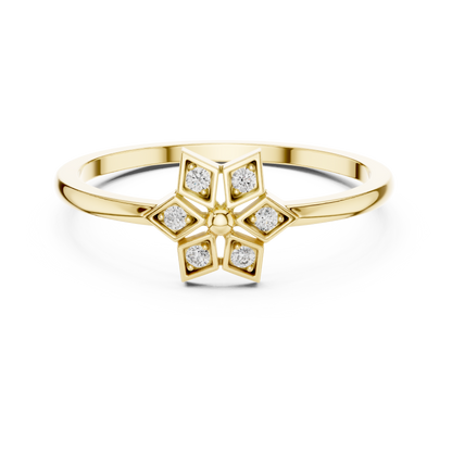 Elegant Diamond Bloom Ring | Floral Motif Fashion Jewelry | Gift for Women