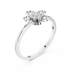 Designer Diamond Flower Cluster Ring | Minimalist Floral Jewelry | Classic Gift for Women.