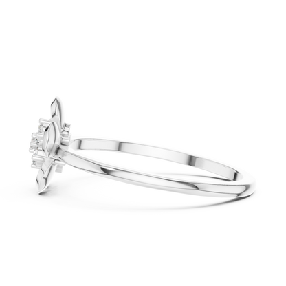 Designer Diamond Flower Cluster Ring | Minimalist Floral Jewelry | Classic Gift for Women.