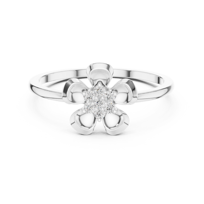 Designer Diamond Flower Cluster Ring | Minimalist Floral Jewelry | Classic Gift for Women.