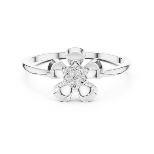 Designer Diamond Flower Cluster Ring | Minimalist Floral Jewelry | Classic Gift for Women.
