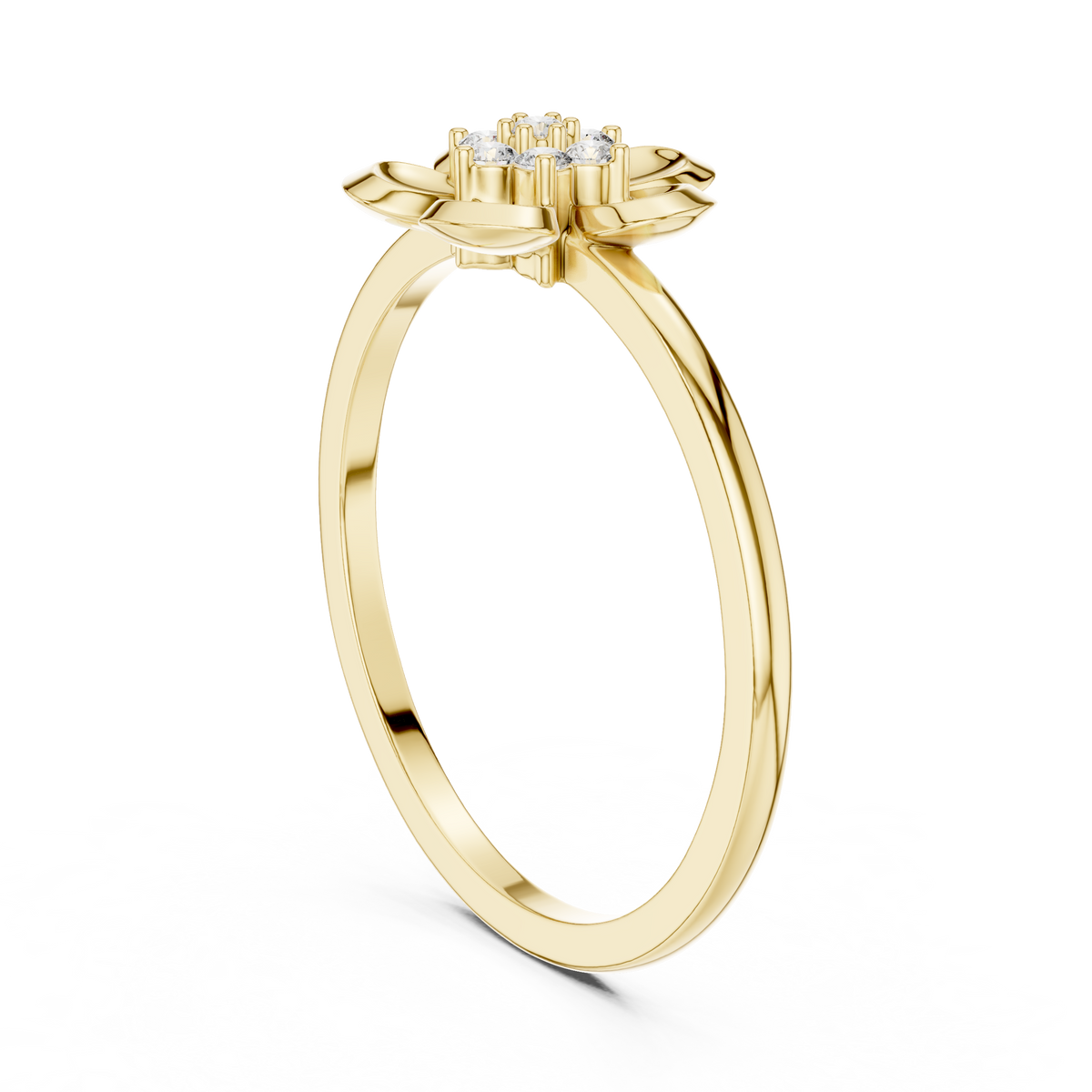 Designer Diamond Flower Cluster Ring | Minimalist Floral Jewelry | Classic Gift for Women.