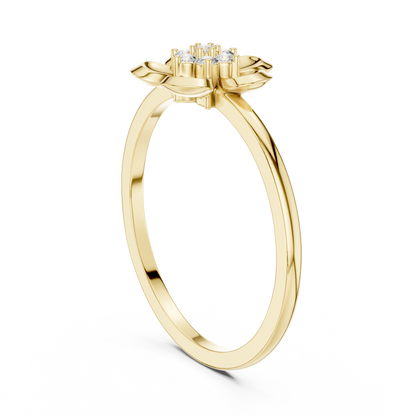 Designer Diamond Flower Cluster Ring | Minimalist Floral Jewelry | Classic Gift for Women.