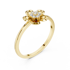 Designer Diamond Flower Cluster Ring | Minimalist Floral Jewelry | Classic Gift for Women.