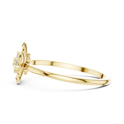 Designer Diamond Flower Cluster Ring | Minimalist Floral Jewelry | Classic Gift for Women.