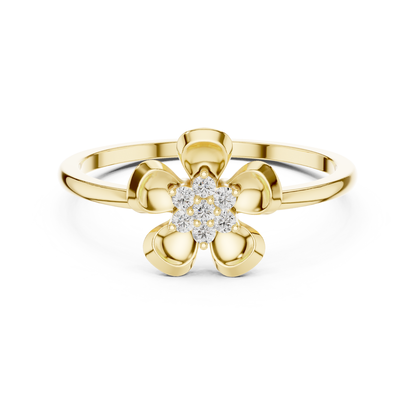 Designer Diamond Flower Cluster Ring | Minimalist Floral Jewelry | Classic Gift for Women.
