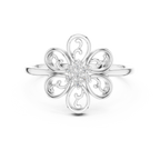 Elegant Flower Diamond Ring | Scroll Motif Statement Jewelry | Women's Fashion Ring