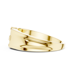 Men's Square Diamond Ring, Bold Cluster Design, Anniversary Gift for Husband.