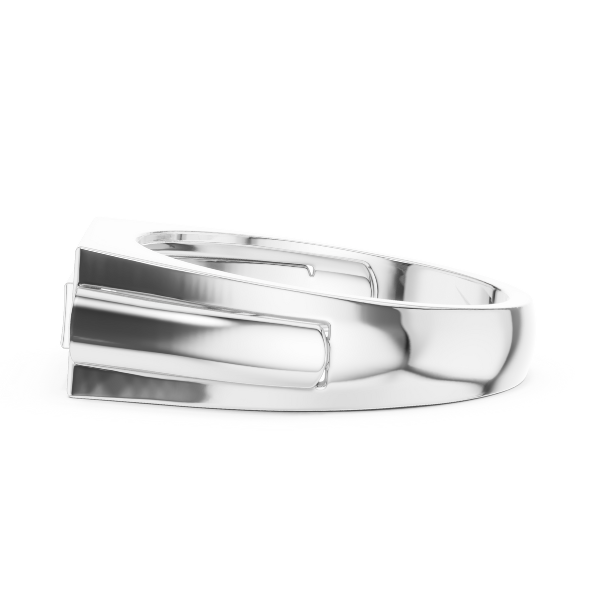 Classic Men's Diamond Signet Ring, Rectangle Cluster Design, Fine Jewelry Gift