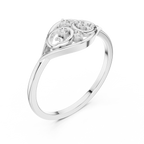 Elegant Diamond Swirl Ring for Women, Vintage Inspired Fashion Jewelry Gift