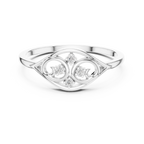 Elegant Diamond Swirl Ring for Women, Vintage Inspired Fashion Jewelry Gift