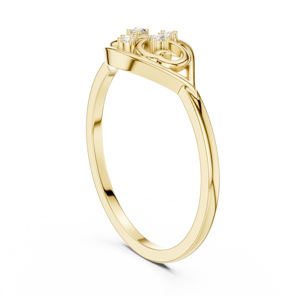 Elegant Diamond Swirl Ring for Women, Vintage Inspired Fashion Jewelry Gift