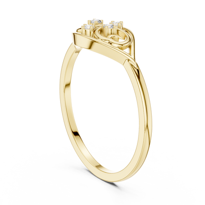 Elegant Diamond Swirl Ring for Women, Vintage Inspired Fashion Jewelry Gift