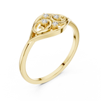 Elegant Diamond Swirl Ring for Women, Vintage Inspired Fashion Jewelry Gift