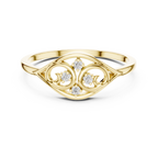 Elegant Diamond Swirl Ring for Women, Vintage Inspired Fashion Jewelry Gift