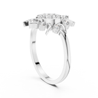 Luxury Women's Diamond Sun Ring, Radiant Sunbeam Design, Fine Jewelry Gift for Her.